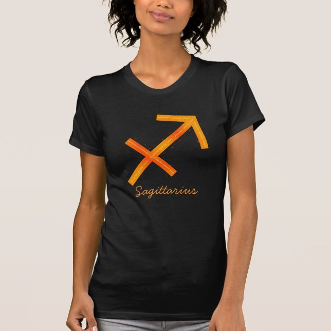 Camisa Sagittarius para damas - Negro (Anverso)