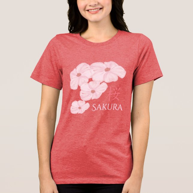 Camisa Sakura Japonesa para Mujeres (Anverso)