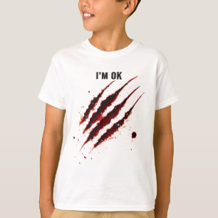 Camisa sangrienta Estoy bien, la mancha de sangre