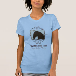 Camisa simple del negocio del caballo del Flourish