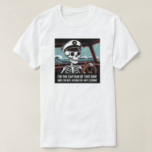 Camisa Skeleton Caption. Camisa de Halloween del C