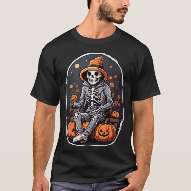 Camisa Skeleton de Halloween (Anverso)