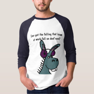 Camisa sorda del humor del trabajo de burro DF