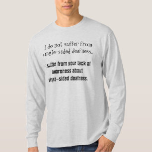 Camisa sorda Solo-Echada a un lado no sufridora de