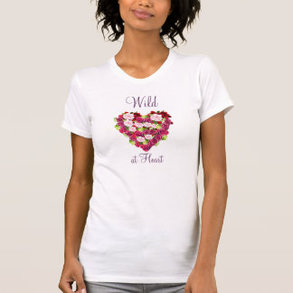 Camisa subió vintage del corazón del corazón del
