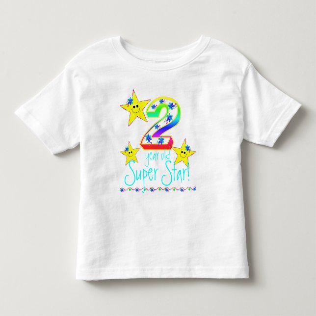 Camisa Super Star de 2 años para chicas (Anverso)