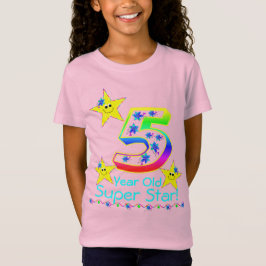 Camisa Super Star de 5 años para chicas