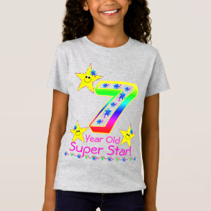 Camisa Super Star de 7 años para chicas