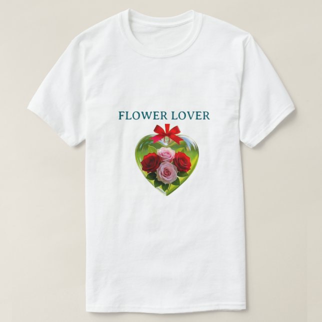 CAMISA T DE DISEÑO DE FLORES (Diseño del anverso)
