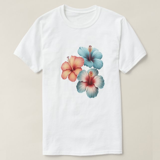 CAMISA T DE DISEÑO DE FLORES (Diseño del anverso)