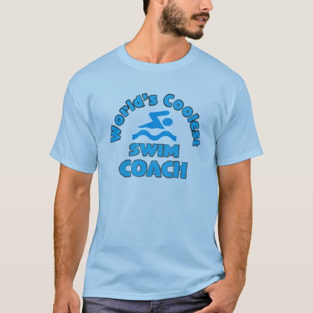 Camisa Tee del Entrenador De Natación (Anverso)