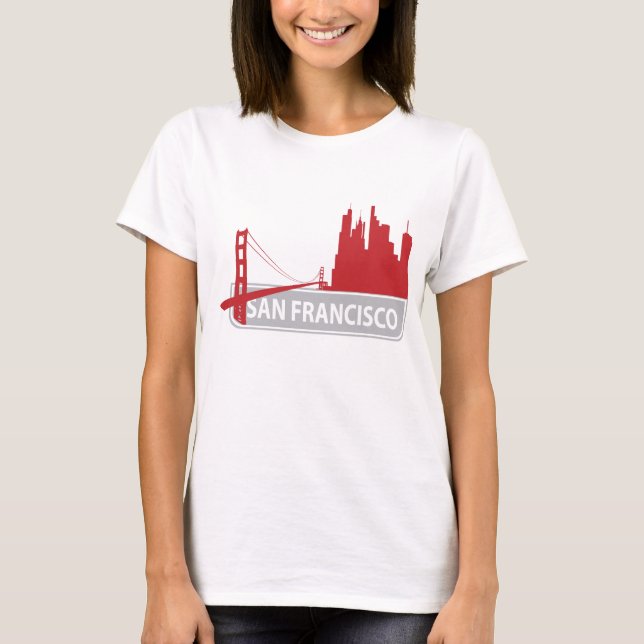 Camisa Tee del puente Golden Gate de San Francisco (Anverso)