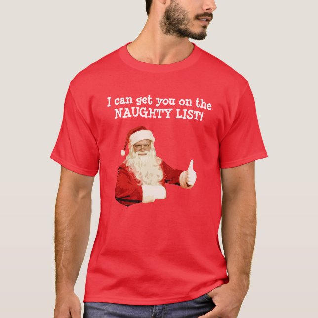 Camisa traviesa divertida para hombre del navidad (Anverso)