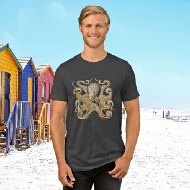 Camisa Tri-Blend de pulpo vintage audaz (Subido por el creador)