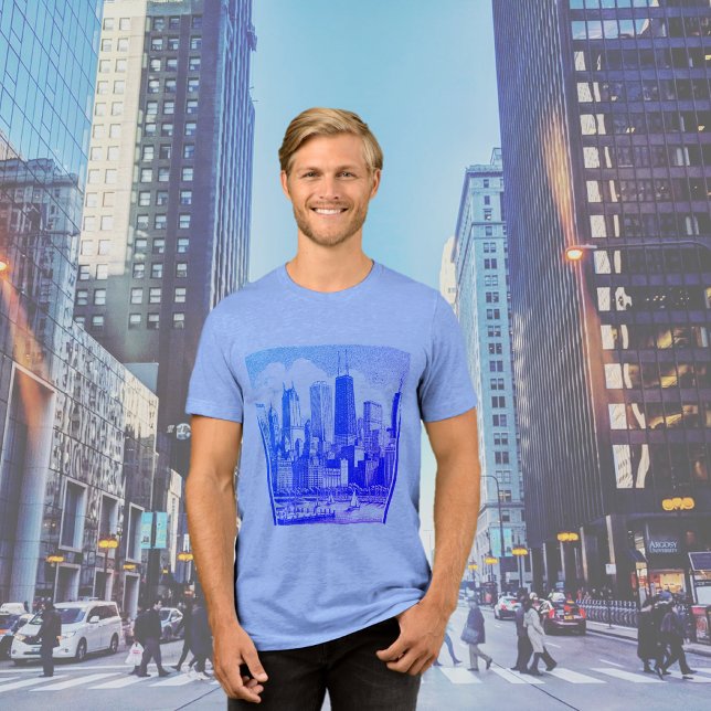 Camisa Triblend de la camiseta de la gráfica azul  (Subido por el creador)