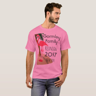 Camisa tropical de la reunión de familia de la