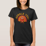 Camisa turca de Thanksgivukkah<br><div class="desc">¡Celebremos el Thanksgivukkah 2013 con esta clásica camiseta de Gobble Tov! Con un gracioso pavo amarillo, naranja y personalizado marrón usando un yamaka, y una estrella de collar de David. ¡Un Día de Acción de Gracias Hanukkah no ocurrirá durante otros 77, 000 años! Así que agarren esta gran camiseta para...</div>