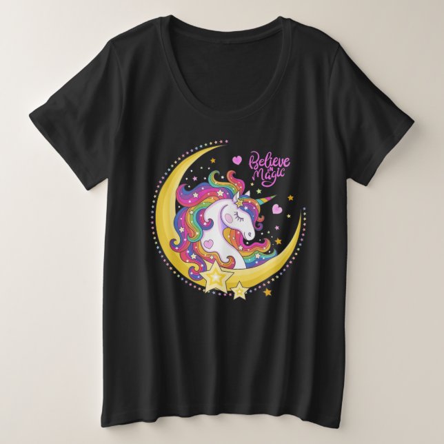 Camisa Unicorn Magic Plus Size (Anverso del diseño)