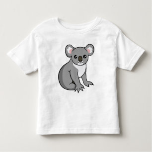 Camisa unisex de la koala del niño gris feliz