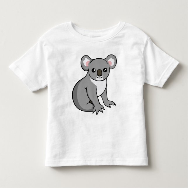 Camisa unisex de la koala del niño gris feliz (Anverso)