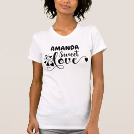 Camisa valetine de personalizar Sweet Love Heart