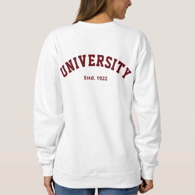 Camisa Varsity personalizada (Reverso)