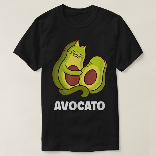 Camisa Vegetariana de Gato de Aguacate (Diseño del anverso)