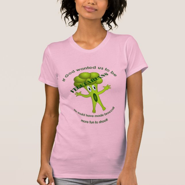 Camisa vegetariana divertida (Anverso)