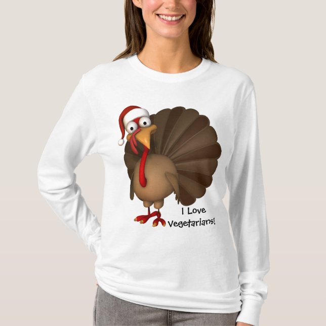 Camisa vegetariana linda de Turquía - (Anverso)