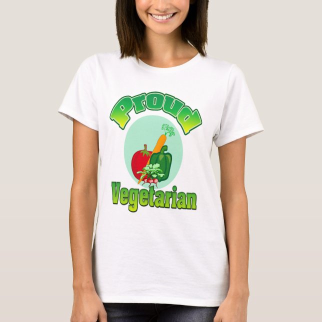 Camisa vegetariana orgullosa (Anverso)