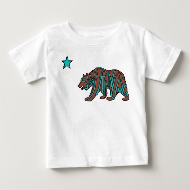 Camisa verde azulada del bebé del oso de San (Anverso)