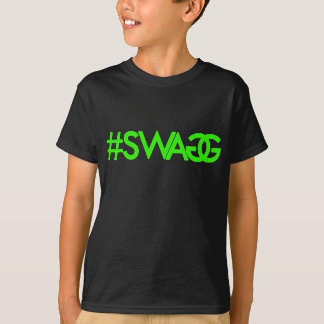 Camisa (verde) de Hashtag del Swag (Anverso)