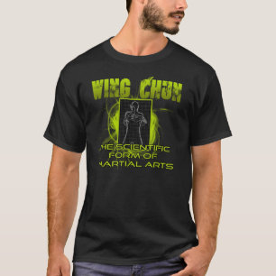 Camisa verde de la ciencia y del arte de Chun del