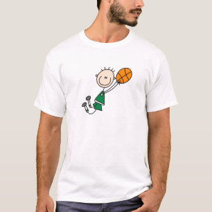 Camisa verde del baloncesto de los muchachos