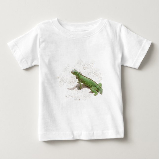 Camisa verde del bebé del lagarto de la iguana (Anverso)