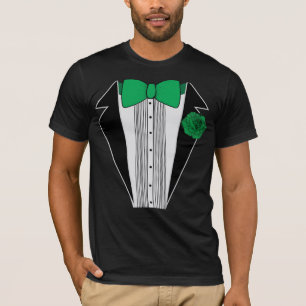 Camisa verde del smoking