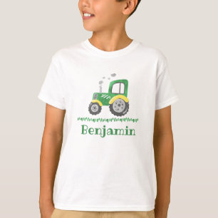 Camisa verde del tractor personalizada