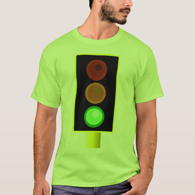 Camisa verde para hombre del semáforo (Anverso)