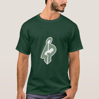 Camisa verde simple del proyecto evidente