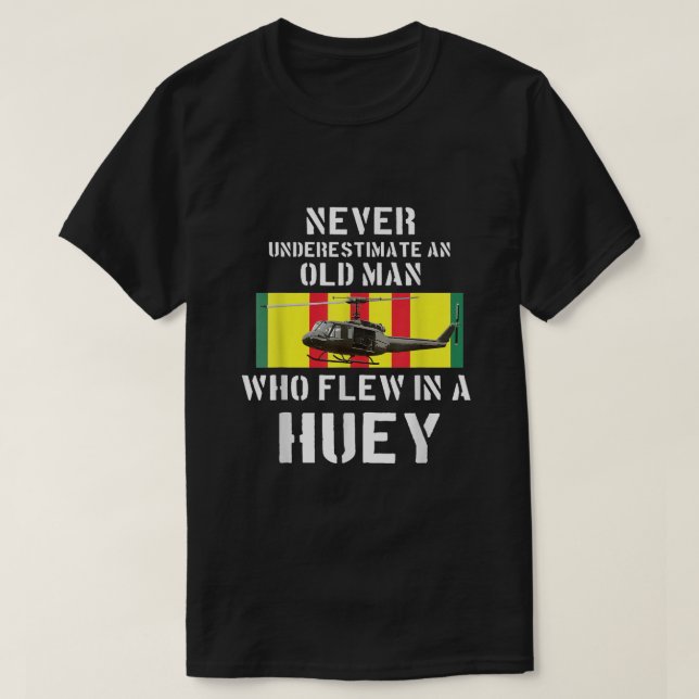 Camisa veterana de Vietnam de Vet T Uh1 Huey Helic (Diseño del anverso)