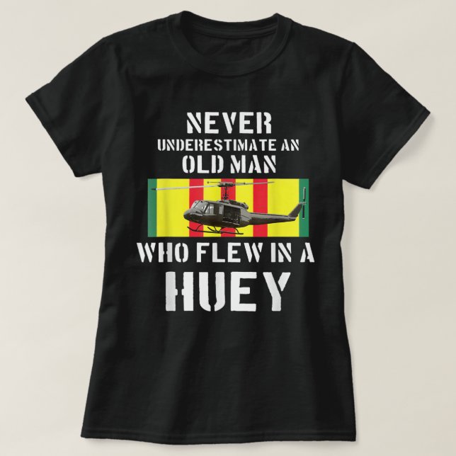 Camisa veterana de Vietnam para Vet Uh-1 Huey Heli (Diseño del anverso)