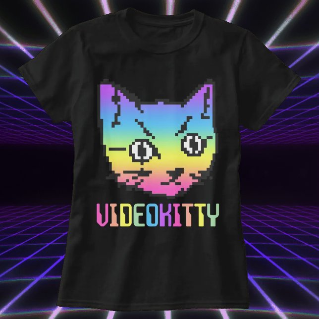 CAMISA VIDEO GATITO PIXEL ART (Subido por el creador)