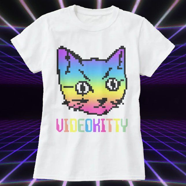 CAMISA VIDEO GATITO PIXEL ART (Subido por el creador)