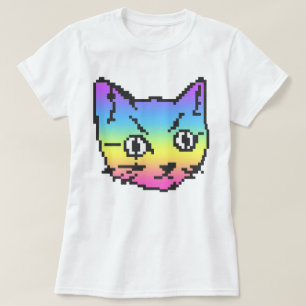 CAMISA VIDEO GATITO PIXEL ART