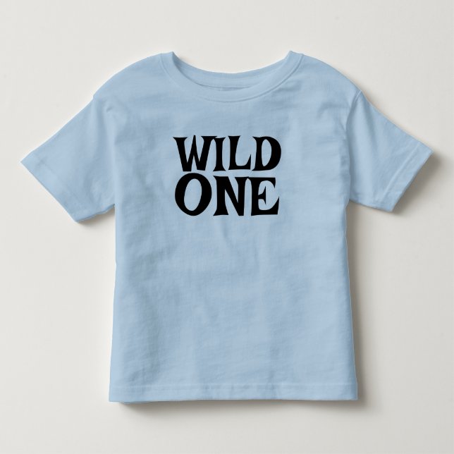 CAMISA WILD ONE 1ER CUMPLEAÑOS AZUL (Anverso)
