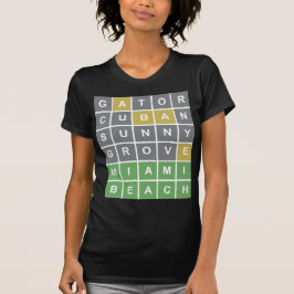 Camisa Wordle Puzzle "Miami Beach"