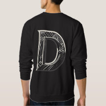 Camisas alfabetas con sudadera básica de la letra 