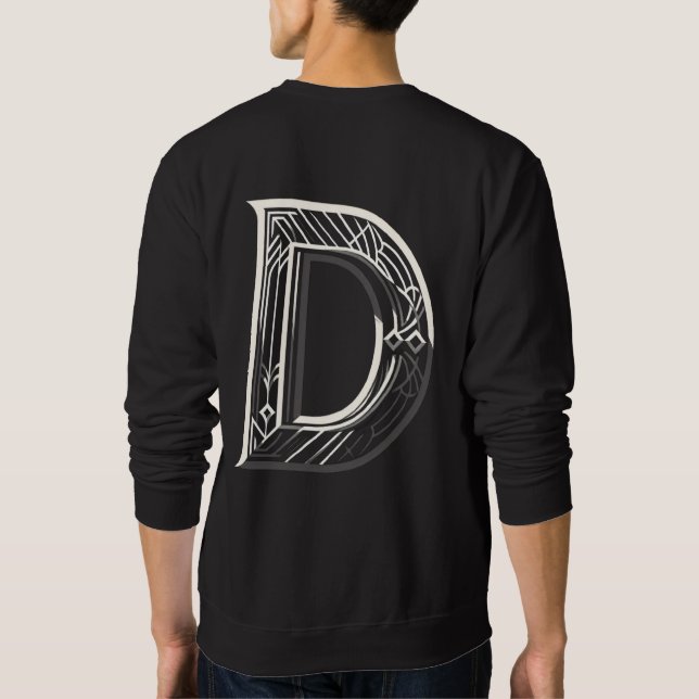 Camisas alfabetas con sudadera básica de la letra  (Reverso)