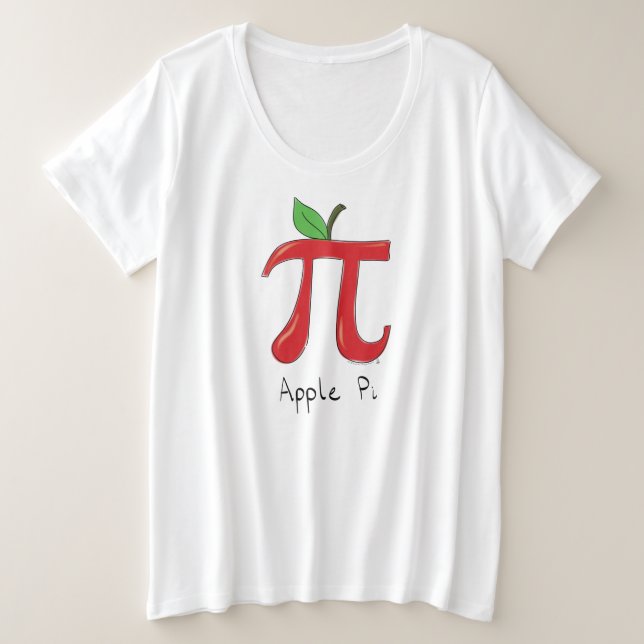 Camisas Apple Pi Cute Math Pi Day Mujeres Más Tama (Anverso del diseño)