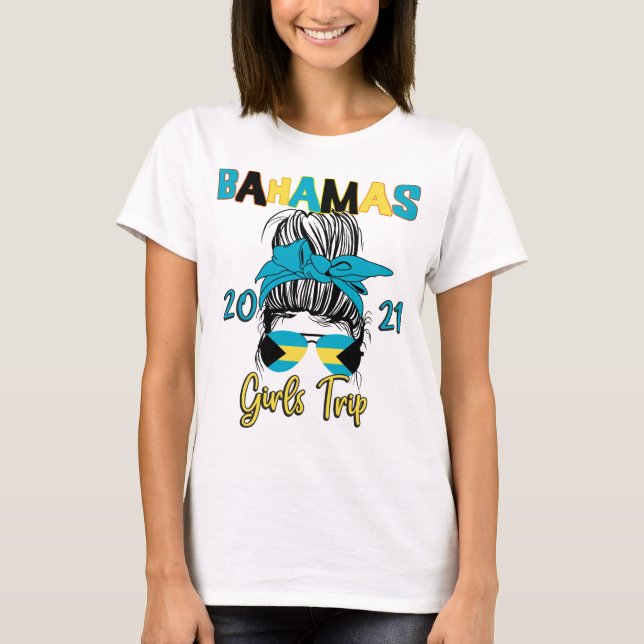 Camisas camisetas 2021 para Chicas de Bahamas (Anverso)